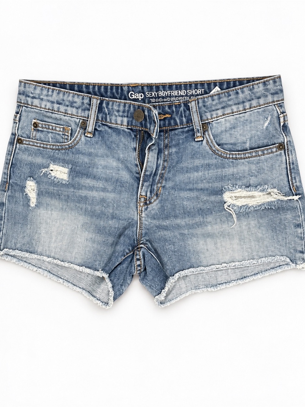 Gap Sexy Boyfriend Denim Shorts Distressed Cutoff Jean Shorts size 6